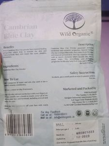 Wild Organic Cambrian Blue Clay Mask