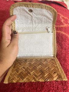 Woven Straw Wallet