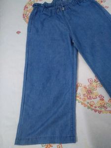 Wide Leg Denim Pants