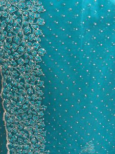 Teal Embellished Dupatta