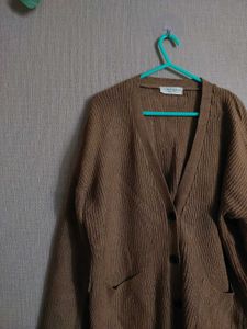 Brown Knit Cardigan