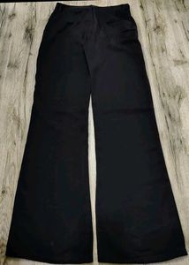 Flared Mid Rise Black Trouser