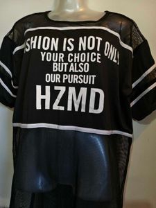 Size Large/ XL 36-40 inches Stylish Black Mesh Top