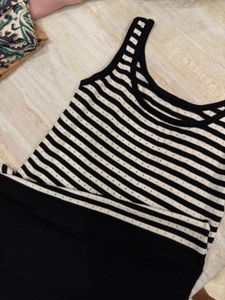 Striped Black And White Dress
