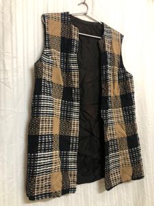 Black Open Front Vest