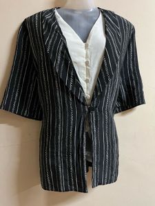 Korean Formal Coat Style Attached Top