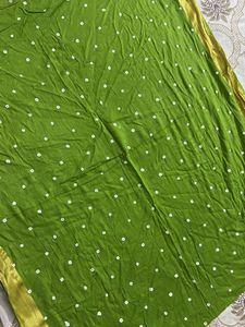 Green Bandhani Dupatta