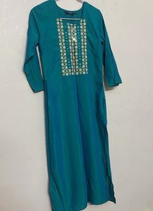 Elegant Teal Embellished Kurta for Sale 💥