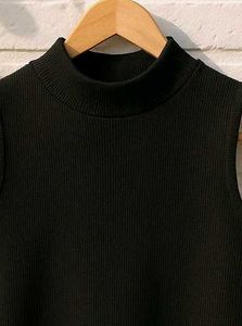 black turtle neck top