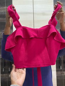 Pink Ruffle Top