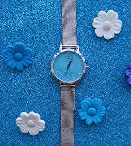 Blue Stainless Steel Watch For Women