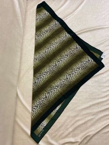 Vintage Leopard Print Green Square Size Scarf