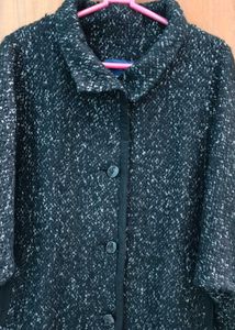 PIERRE CARDIN Textured Black Coat