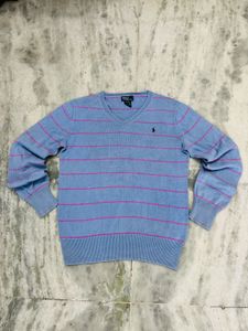 Ralph Lauren Striped V-Neck Sweater