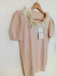 Vintage-Inspired Pink Blouse