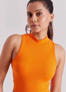 Sleeveless Orange Tank Top