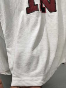 WHITE TSHIRT WITH N Y DESIGN SIZE S TO M