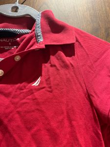 Nautica Red Polo T-Shirt – Size S