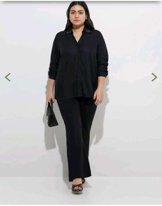 5XL Velvet Collar Black Shirt