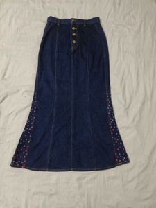 Dark Blue, Denim Skirt