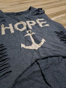Trendy Ripped Grey Sleeveless Crop Top
