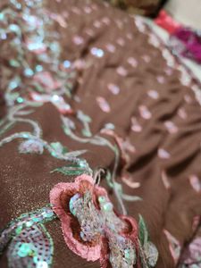 vintage saree with velvet border.