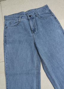 Wide Leg slit cut Jeans