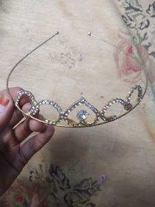 Gold Rhinestone Tiara