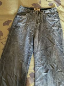 Wide Leg Denim Pants