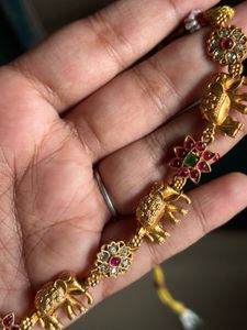 Elegant Onam Special Elephant Sufi Necklace/ Chok