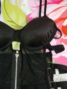 (1136)Black Mesh Lingerie Set