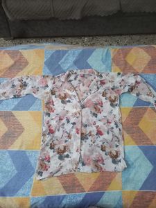 Floral Print Top &amp; Scarf Set