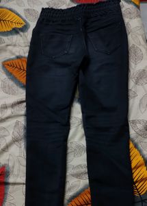 High Waist Skinny Fit Black Jeans