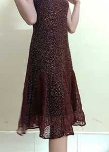 Brown Party Wear Dress 🤎