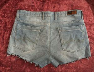 Light Wash Denim Cutoff Shorts