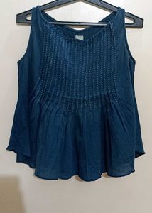 Blue Sleeveless Top- Converse