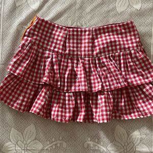 Red Gingham Skirt