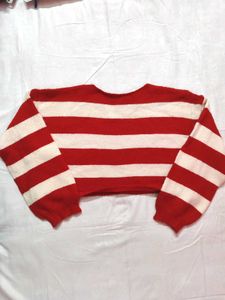 DROP PRICE SALE🎉 Red And White Cute Cardigan 🍒