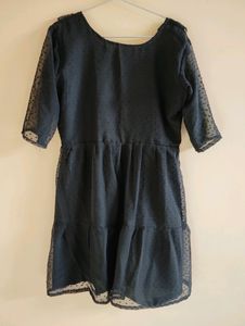 ••Black Western Dress