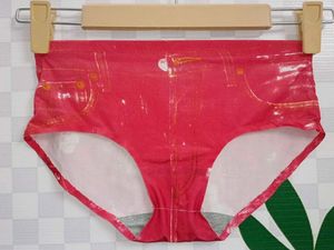 (1300)Red Denim Look Panties