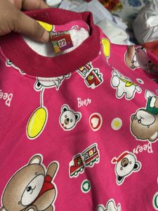 Cute Bear Print Sweatshirt