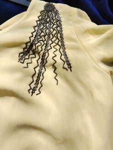 Yellow Ruffle sleeves Top