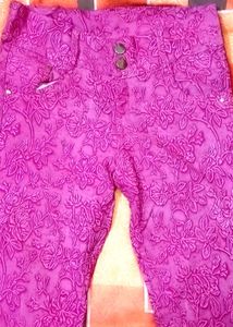 Rose Pink Jeans With Flower Detailing 🌟✨