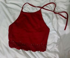 Shein Maroon Crop Top