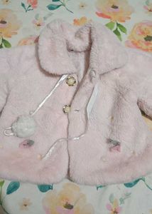 Pink Short Warm Jacket For Baby Girls
