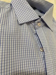 Men&#39;s Formal Shirt - Blue Checkered