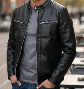 Stylish Moto Black Leather Jacket