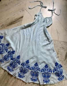 Blue Embroidered Sundress