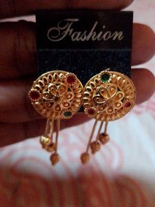 Gold Tone Dangle Earrings