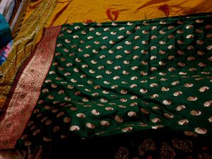 New Banarsi Silk Zari Saree With Stitched Blouse